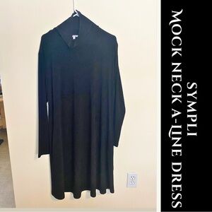 Sympli Charcoal Mock Neck Top